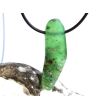 Chrysopras XXL Schmuckstein / Scheibenstein gebohrt - Rarität - Sonderqualität - ca. 4,6 cm x 1,5 cm x 0,8 cm