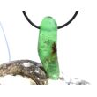 Chrysopras XXL Schmuckstein / Scheibenstein gebohrt - Rarität - Sonderqualität - ca. 4,6 cm x 1,5 cm x 0,8 cm