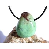 Chrysopras Trommelstein gebohrt - ca. 3,2 cm x 2,5 cm x...