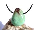 Chrysopras Trommelstein gebohrt - ca. 3,2 cm x 2,5 cm x 1,8 cm