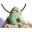 Chrysopras Trommelstein gebohrt - ca. 3,2 cm x 2,5 cm x 1,8 cm