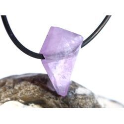 Amethyst hell Schmuckstein facettiert / Scheibenstein gebohrt - sch�ne Qualit�t - ca. 2,4 cm x 1,7 cm x 0,9 cm