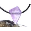 Amethyst hell Schmuckstein facettiert / Scheibenstein gebohrt - schöne Qualität - ca. 2,4 cm x 1,7 cm x 0,9 cm