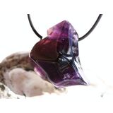 Amethyst dunkel Morion Kristallspitze / Rohstein...