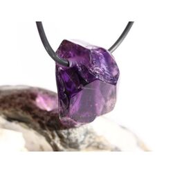 Amethyst dunkel Morion Kristall / Rohstein angetrommelt, gebohrt - AA-Sonderqualitt - ca. 2,6 cm x 2 cm x 1,4 cm