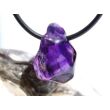 Amethyst dunkel "Morion" Kristalspitze / Rohstein angetrommelt, gebohrt - AA-Sonderqualität - ca. 2,1 cm x 1,5 cm x 1,1 cm