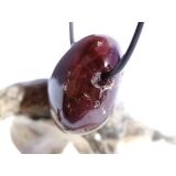 Granat rot "Sterngranat" Almandin Trommelstein gebohrt - Sonderqualität - Rarität - ca. 2,6 cm x 2,2 cm x 1,6 cm - Sonderpreis wg. Makel -