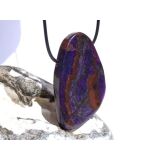 Sugilith XXXL Schmuckstein / Scheibenstein gebohrt - Rarität - AA-Sonderqualität - Handarbeit - ca. 5,3 cm x 3,7 cm x 0,7 cm