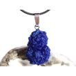 Azurit Kristallstufe / Rohstein Anhänger Silberöse - AAA-Sonderqualität - Rarität - ca. 3,9 cm x 1,9 cm x 1,5 cm