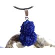 Azurit Kristallstufe / Rohstein Anhänger Silberöse - AAA-Sonderqualität - Rarität - ca. 3,9 cm x 1,9 cm x 1,5 cm
