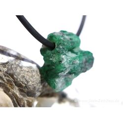 Smaragd Rohsteinform / Kristall gebohrt (Beryll) - Sonderqualität - Rarität - Sonderqualität - ca. 2,1 cm x 1,9 cm x 1,3 cm