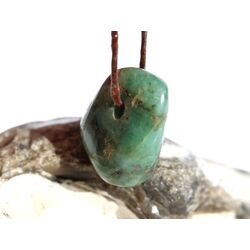 Smaragd Trommelstein gebohrt (Beryll) - Rarit�t - ca. 2 cm x 1,5 cm x 0,9 cm