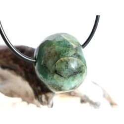 Smaragd Trommelstein gebohrt (Beryll) - Rarit�t - ca. 2,1 cm x 1,8 cm x 1,5 cm