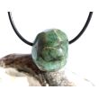 Smaragd Trommelstein gebohrt (Beryll) - Rarität - ca. 2,1 cm x 1,8 cm x 1,5 cm