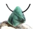 Smaragd Trommelstein gebohrt (Beryll) - Rarität - ca. 3,2 cm x 3 cm x 1,6 cm