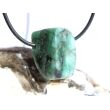 Smaragd Trommelstein / Schmuckstein gebohrt (Beryll) - Rarität - ca. 2,3 cm x 2,1 cm x 1,6 cm
