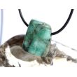 Smaragd Trommelstein / Schmuckstein gebohrt (Beryll) - Rarität - ca. 2,3 cm x 2,1 cm x 1,6 cm