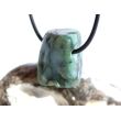 Smaragd Trommelstein / Schmuckstein gebohrt (Beryll) - Rarität - ca. 2,3 cm x 2,1 cm x 1,6 cm