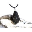 Tektit Rohstein Anhänger Silberöse - Sonderqualität - ca. 3,7 cm x 1,6 cm x 1 cm