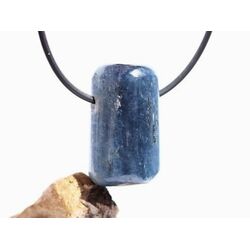 Disthen blau Silberschimmer Schmuckstein / Trommelstein gebohrt (Cyanit / Kyanit) - Sonderqualitt - ca. 2,9 cm x 1,7 cm x 1,5 cm