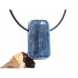 Disthen blau Silberschimmer Schmuckstein / Trommelstein gebohrt (Cyanit / Kyanit) - Sonderqualitt - ca. 2,9 cm x 1,7 cm x 1,5 cm