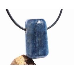 Disthen blau Silberschimmer Schmuckstein / Trommelstein gebohrt (Cyanit / Kyanit) - Sonderqualitt - ca. 2,9 cm x 1,7 cm x 1,5 cm