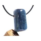 Disthen blau "Silberschimmer" Schmuckstein / Trommelstein gebohrt (Cyanit / Kyanit) - Sonderqualität - ca. 2,9 cm x 1,7 cm x 1,5 cm