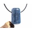 Disthen blau "Silberschimmer" Schmuckstein / Trommelstein gebohrt (Cyanit / Kyanit) - Sonderqualität - ca. 2,9 cm x 1,7 cm x 1,5 cm
