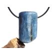 Disthen blau "Silberschimmer" XL Schmuckstein / Trommelstein gebohrt (Cyanit / Kyanit) - Sonderqualität - ca. 3,5 cm x 2,1 cm x 1,2 cm
