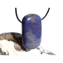 Dumortierit XXL Schmuckstein / Scheibenstein gebohrt - ca. 4,1 cm x 2,6 cm x 1,1 cm