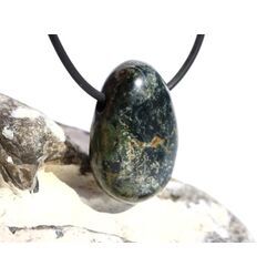 Eldarit Nebulastein (Meta-Rhyolith / Kugelrhyolith) Trommelstein gebohrt - ca. 3 cm x 2 cm x 1,2 cm