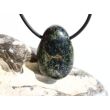 Eldarit "Nebulastein" (Meta-Rhyolith / Kugelrhyolith) Trommelstein gebohrt - ca. 3 cm x 2 cm x 1,2 cm