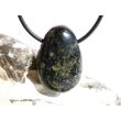 Eldarit "Nebulastein" (Meta-Rhyolith / Kugelrhyolith) Trommelstein gebohrt - ca. 3 cm x 2 cm x 1,2 cm