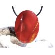 Mookait XXL Schmuckstein Cabochon / Scheibenstein gebohrt - Sonderqualität - ca. 4 cm x 3 cm x 0,9 cm