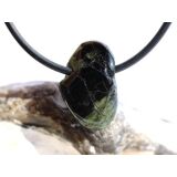 Turmalin grün (Verdelith) Trommelstein gebohrt - Sonderqualität - Rarität - ca. 2 cm x 1,3 cm x 0,7 cm