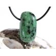 Zoisit Trommelstein gebohrt - Sonderqualität - ca. 3,1 cm x 1,7 cm x 1,1 cm - Sonderpreis wg. Makel -