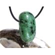 Zoisit Trommelstein gebohrt - Sonderqualität - ca. 3,1 cm x 1,7 cm x 1,1 cm - Sonderpreis wg. Makel -