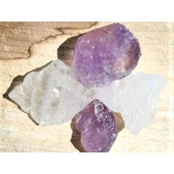 "Kristallklar-Kombination" Wassersteine-Set - Sonderqualität - ca. 100 g im Natur-Baumwollbeutel