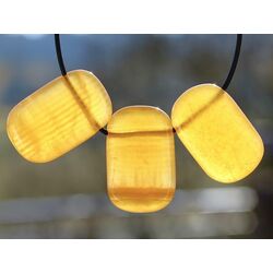 Calcit orange (Orangencalcit) XXL Schmuckstein / Scheibenstein gebohrt - AA-Sonderqualit�t - ca. 3,8 - 4 cm / ca. 17-20 g/St