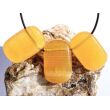 Calcit orange (Orangencalcit) XXL Schmuckstein / Scheibenstein gebohrt - AA-Sonderqualität - ca. 3,8 - 4 cm / ca. 17-20 g/St