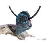 Chrysokoll mit Cuprit, Trommelstein gebohrt - Rarität - Sonderqualität - ca. 2,8 cm x 1,9 cm x 1,2 cm (GKS)