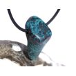 Chrysokoll mit Cuprit, Trommelstein gebohrt - Rarität - Sonderqualität - ca. 2,8 cm x 1,9 cm x 1,2 cm (GKS)