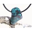 Chrysokoll mit Cuprit, Trommelstein gebohrt - Rarität - Sonderqualität - ca. 2,8 cm x 1,9 cm x 1,2 cm (GKS)