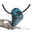 Chrysokoll mit Cuprit, Trommelstein gebohrt - Rarität - Sonderqualität - ca. 2,8 cm x 1,9 cm x 1,2 cm (GKS)