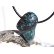 Chrysokoll mit Cuprit, Trommelstein gebohrt - Rarität - Sonderqualität - ca. 2,8 cm x 1,9 cm x 1,2 cm (GKS)