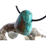 Chrysokoll Trommelstein gebohrt - Sonderqualität - ca. 2,6 cm x 1,9 cm x 1,3 cm