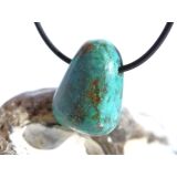 Chrysokoll Trommelstein gebohrt - Sonderqualität - ca. 2,6 cm x 1,9 cm x 1,3 cm