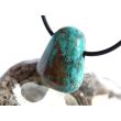 Chrysokoll Trommelstein gebohrt - Sonderqualität - ca. 2,6 cm x 1,9 cm x 1,3 cm