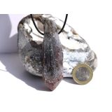 Auralith (Eisenquarz) XXXL Natur-Kristall gebohrt - Sonderqualität - Rarität - ca. 7,8 cm x 2,3 cm x 1,6 cm (GKS)