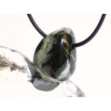 Chromopal (Opal-Chalcedon) Trommelstein gebohrt - Sonderqualität - Rarität - ca. 2,8 cm x 2,1 cm x 1,5 cm